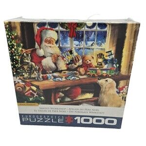 Eurographics Santa’s Workshop Jigsaw Puzzle 1000 Piece NEW Sealed In Box